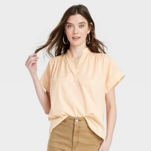 Universal Thread Short Sleeve Poplin Top